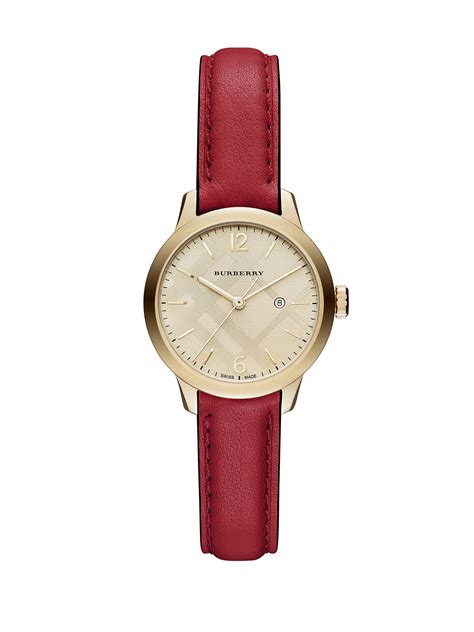 burberry red watch